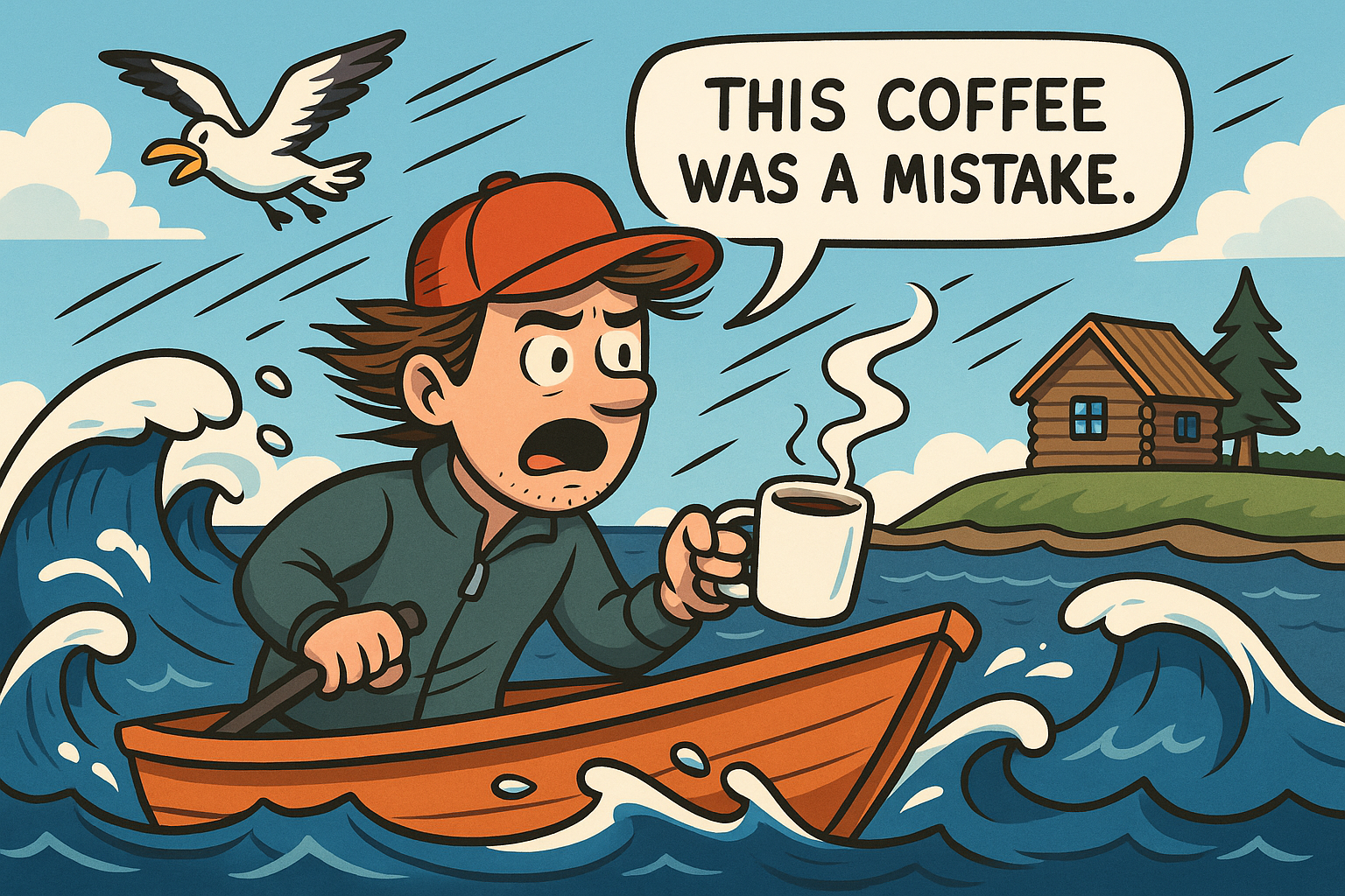 Whitecaps and Wobbling: A Windy Day on the Atlantic (a story)